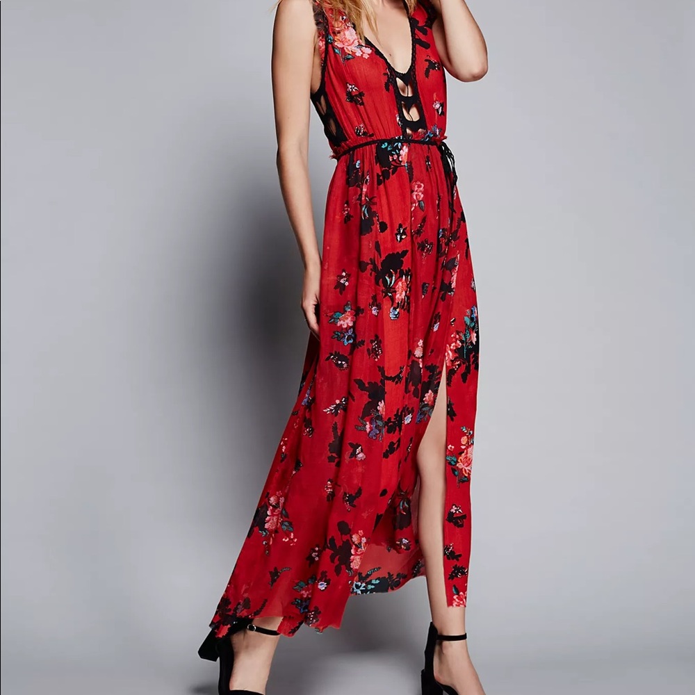 Free People Moonlight Garden Maxi Dress Sz L